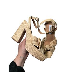STEVE MADDEN | ROMEY RAFFIA platform heels